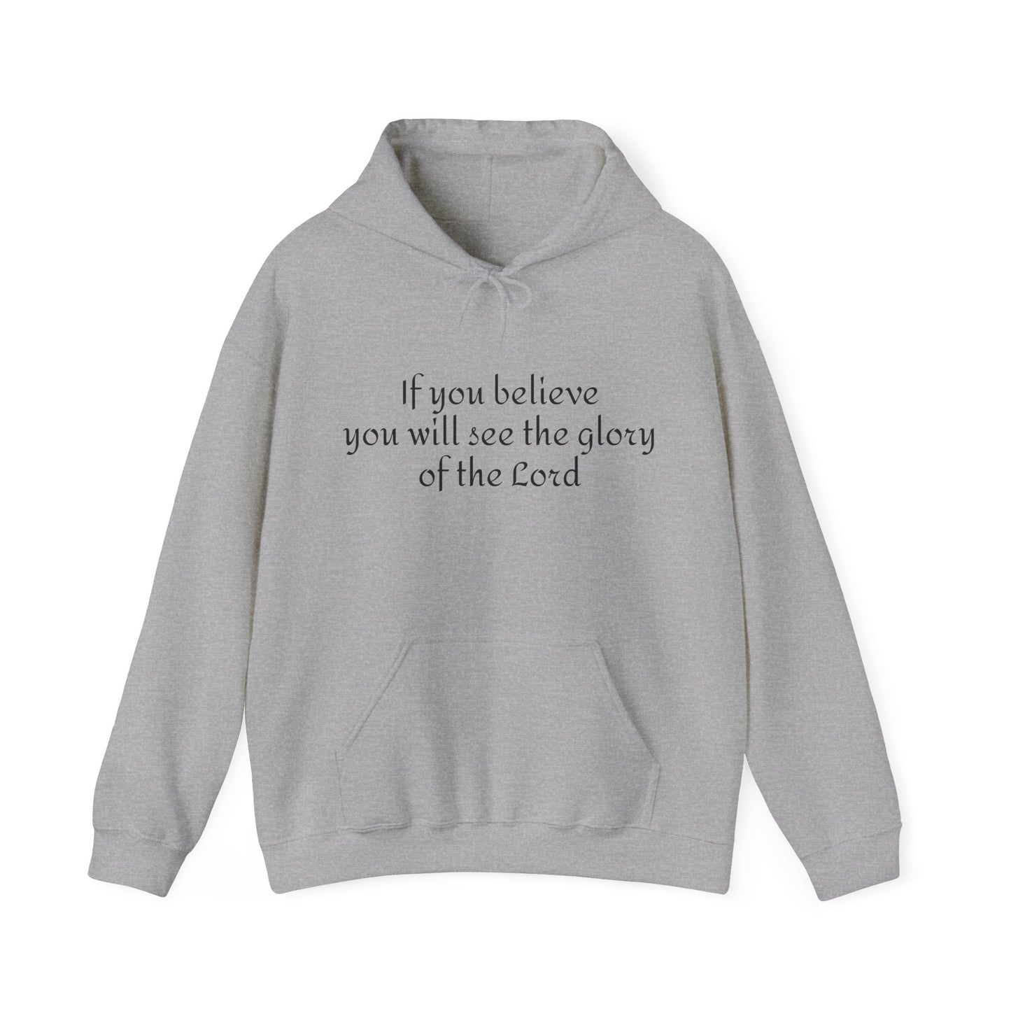 If you believe, you will see the glory of the Lord/  Heavy Blend™ Hooded Sweatshirt