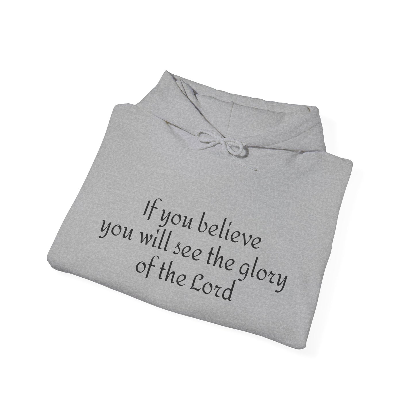 If you believe, you will see the glory of the Lord/  Heavy Blend™ Hooded Sweatshirt