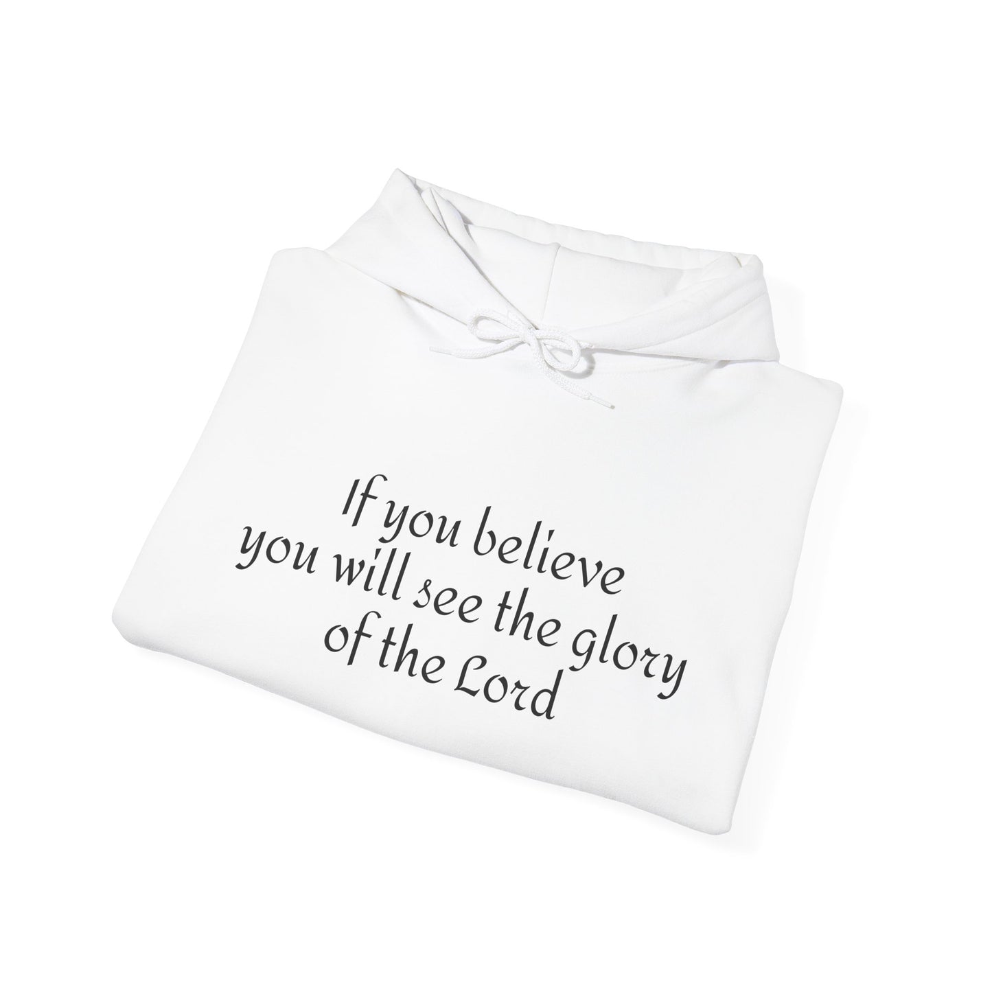 If you believe, you will see the glory of the Lord/  Heavy Blend™ Hooded Sweatshirt